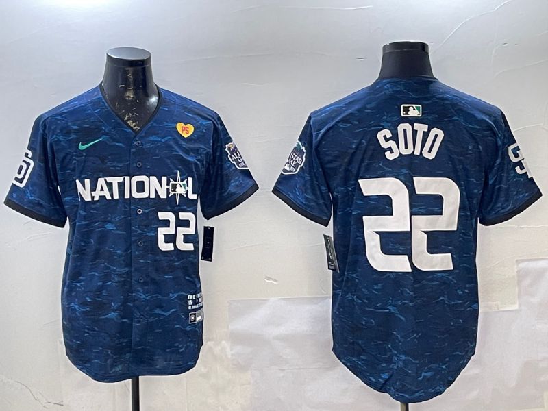 Men San Diego Padres #22 Soto Blue All star 2025 Nike MLB Jersey style 2->youth mlb jersey->Youth Jersey